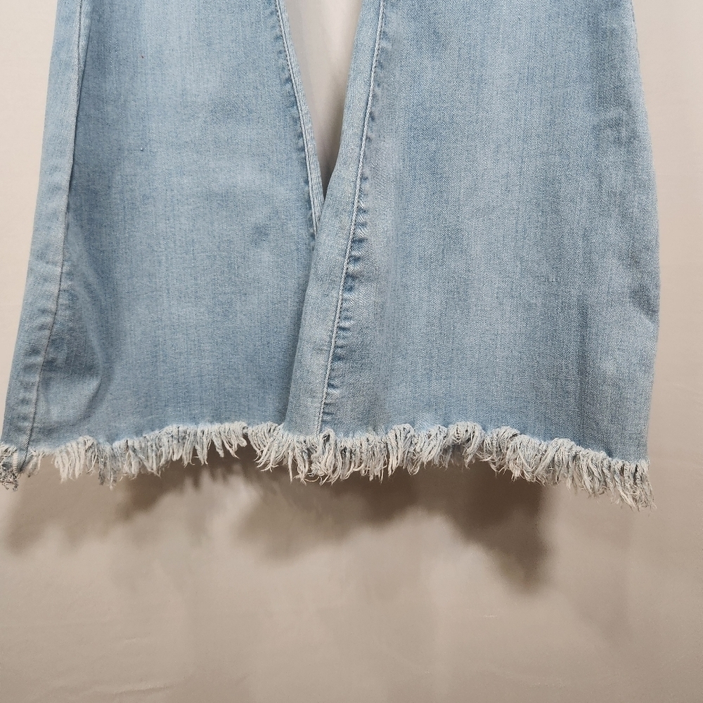 Love Light Blue Flare Jeans with Frayed Hem - Picture 4 of 13